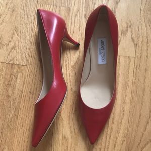 Brand new Jimmy Choo Romy 60 red kitten-heel pumps